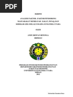 Download 5Analisis Faktor-Faktor Pendorong Masyarakat Membayar Zakat Infaq Dan Sedekah ZIS Melalui BAZDA Sumatera Utara by Rendra Saputra SN215678496 doc pdf