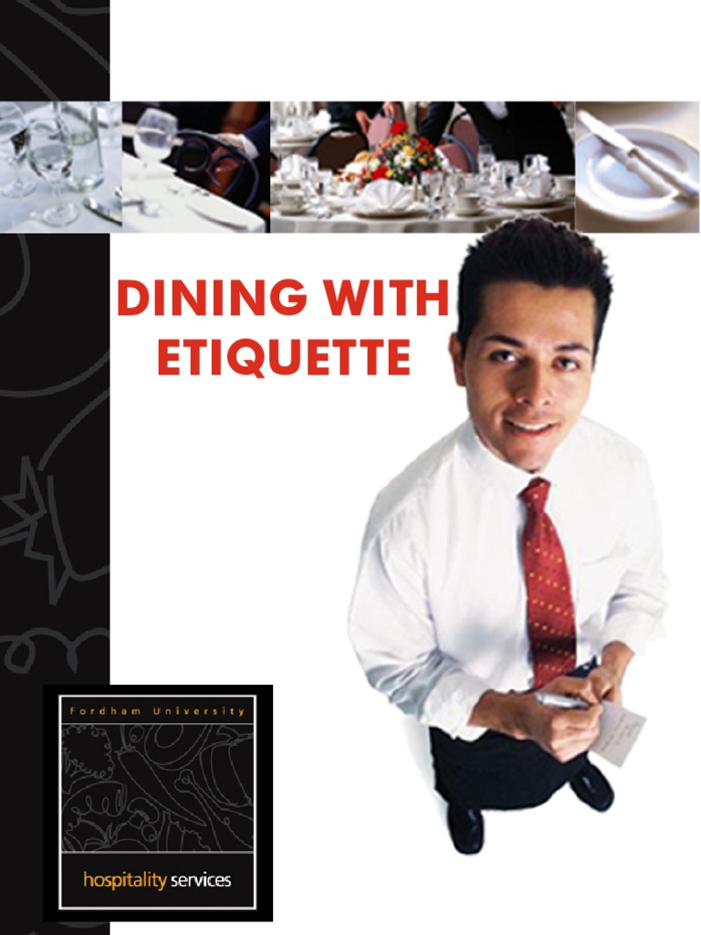 Dining Etiquette PDF Tableware Food And Drink