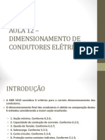 Dimensionamento de condutores elétricos segundo a NBR 5410