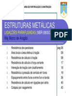 ESTRUTURAS METÁLICAS ligações parafusadas