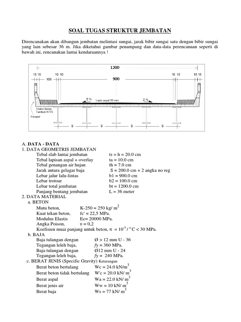 Soal Tugas Struktur Jembatan