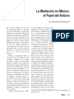 La Mediacion en Mexico El Papel Del Notario