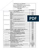 UM BBA Timetable 2014