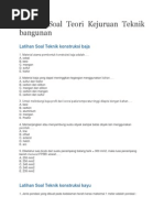 Download Latihan Soal Teori Kejuruan Teknik Bangunan by Bima Sa SN215704385 doc pdf