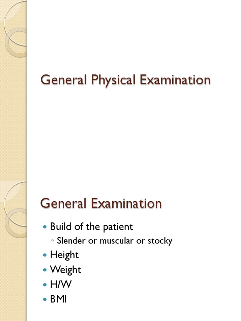 4. General Physical Examination Pulse Arm