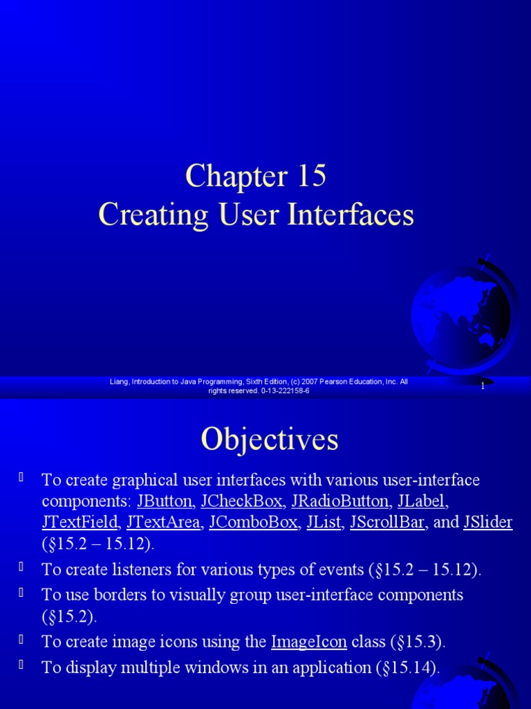 Creating User Interfaces | PDF | Object Oriented Programming | Computing