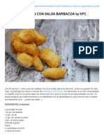 Las Recetas de Mj_ Popcorn Chicken Con Salsa Barbacoa by Kfc