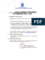 (Llamado A Postulación Ayudantes Asignaturas II Trimestre 2012) 1