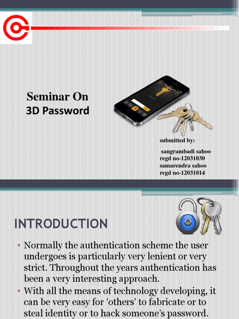 3d password ppt presentation