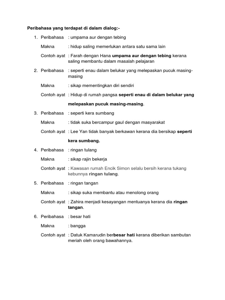 Peribahasa Suatu Ungkapan Indah Yang Dicipta Oleh Orang