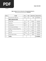 House Construction Estimates Template