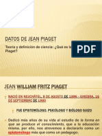 Datos de Jean Piaget y Mario Bunge