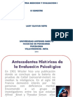 Antecedentes Históricos de La Evaluación Psicológica