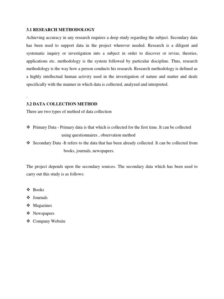 Research Methodology and Data Collection | PDF