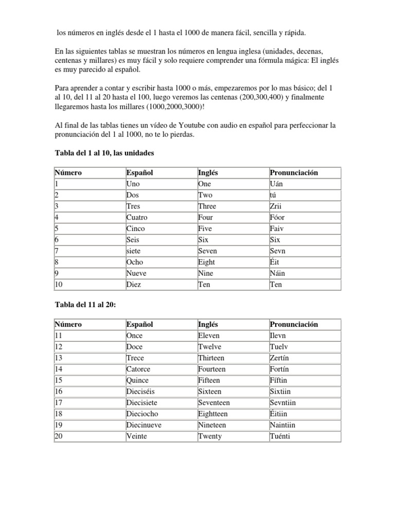 Featured image of post Escritura De Numeros En Frances Del 1 Al 1000