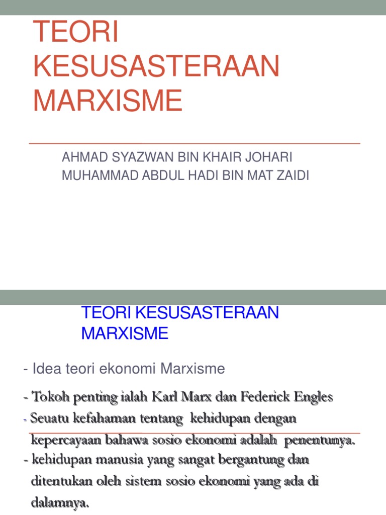 MARXISME | PDF