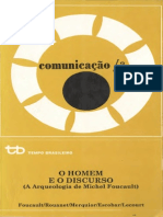 (Comunicação (Rio de Janeiro, Brazil), 3) Michel Foucault_ et al-O homem e o discurso (a arqueologia de Michel Foucault)-Rio de Janeiro, Tempo Brasileiro (1971)