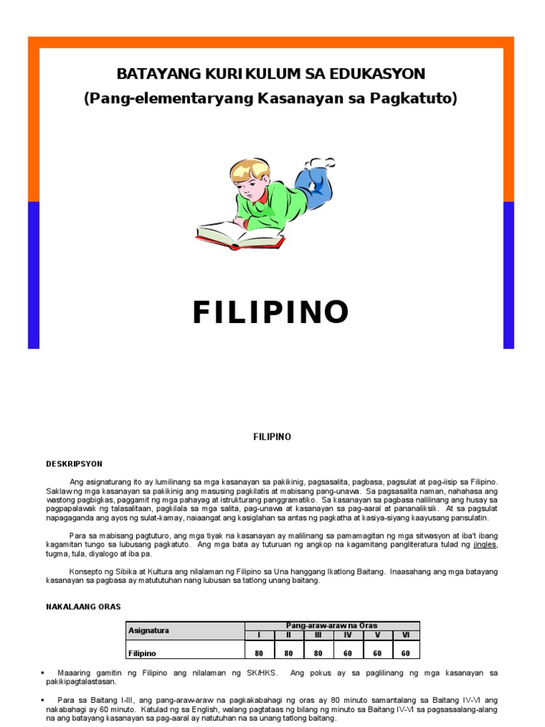 Competencies in Filipino | PDF