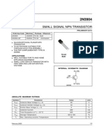 2N3904 NPN Small Signal Transistor Data Sheet