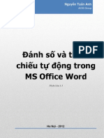 Đánh số và tham chiếu tự động trong Word