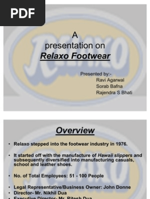 footwear project report pdf