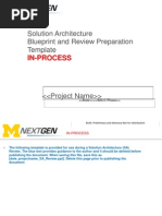 Solution Architecture Review Blueprint Preparation Template