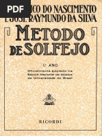 Metodo de solfejo - (Frederico do Nascimento & Jose Raymundo da Silva) - 1ºAno
