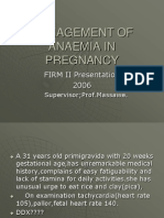 Management of Anaemia in Pregnancy