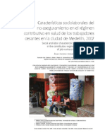 Características sociolaborales del no aseguramiento en salud de los TC de Medellin Revista Salud Pub Medellin Junio 2009