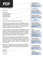 Cover Letter FormatSample Cover Letter