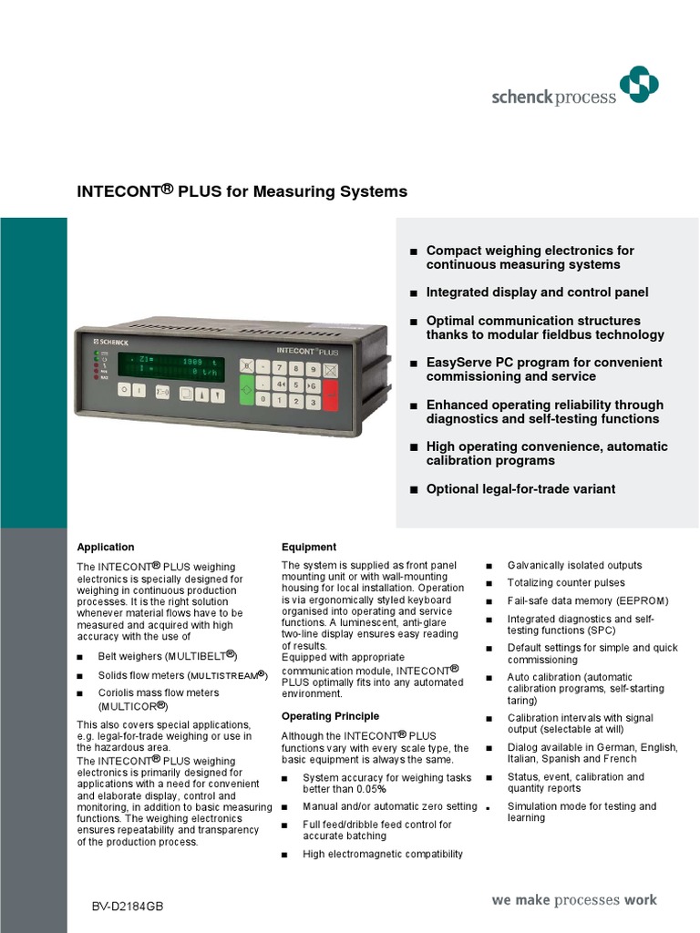 Intecont | PDF | Calibration | Flow Measurement