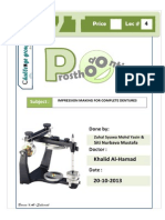 Prostho IV Lec 4 Impression Making For Complete Dentures PDF