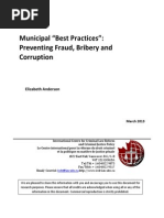 Municipal Best Practices - Preventing Fraud, Bribery and Corruption FINAL