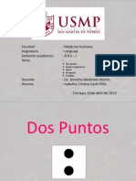Diapositiva de Lenguaje (Dos Puntos, ..., -, (), Comillas)