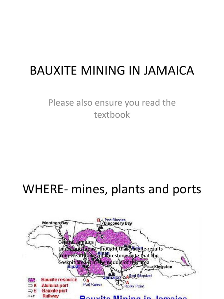 Bauxite (for CSEC geography) Mining Jamaica