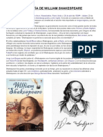 BIOGRAFÍA DE WILLIAM SHAKESPEARE