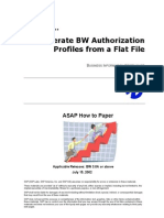 How To... Generate BW Authorization Profiles From A Flat File