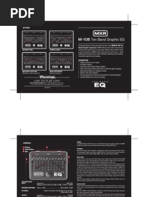 MXR M-108 Ten Band EQ Settings Guide | PDF | Sound Production