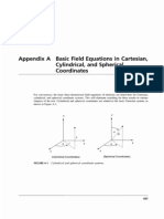 Cylindrical, and Spherical Coordinates: Appendix A Basic Field Equations in Cartesian