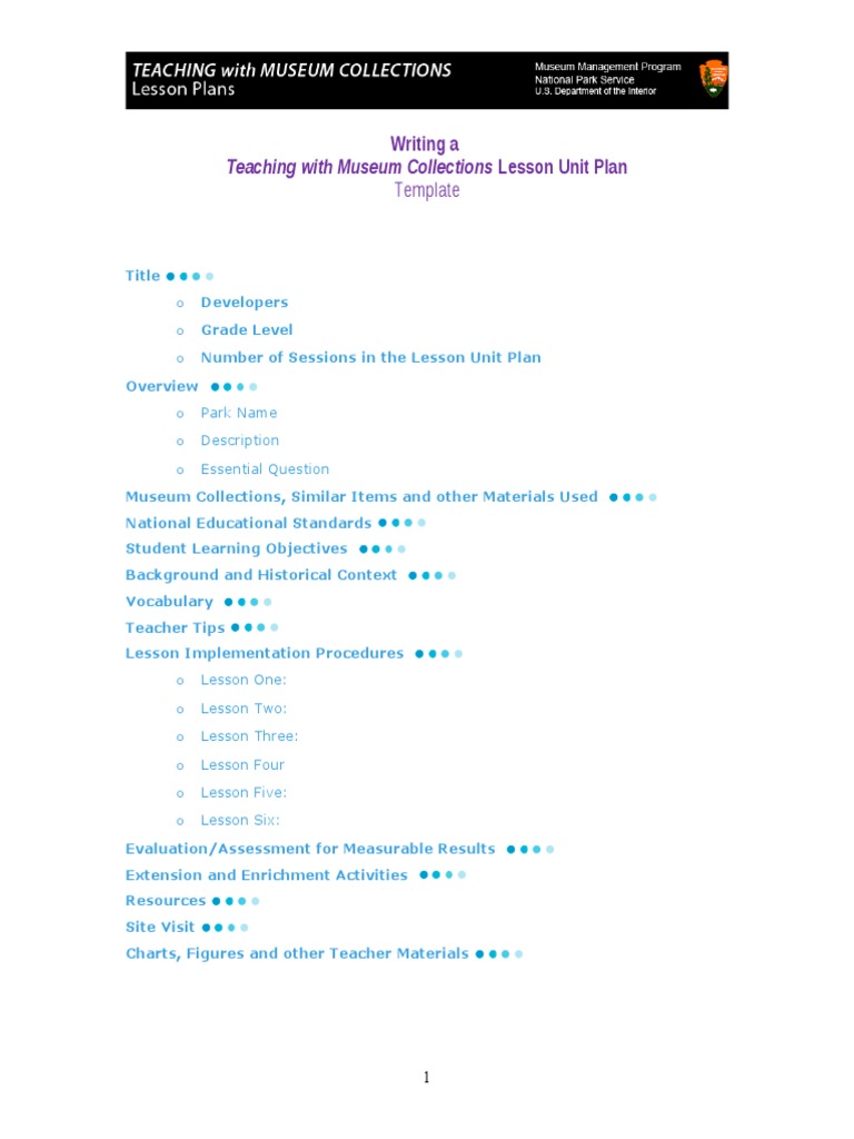 How To Write Lesson Unit Plan | PDF | Lesson Plan | Museum