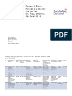 Sunderland City Council Forward Plan 2009-10