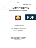 B.tech. (Mechanical Engineering) w.e.f. Admitted Batch(2012-13)