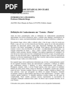 Trabalho final de Intro à Filosofia 1º Semestre