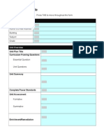 Excel Unit Plan 