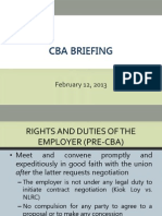 Cba Briefing