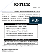 Reshuffling Criteria and Result Declaration - 35 Lot