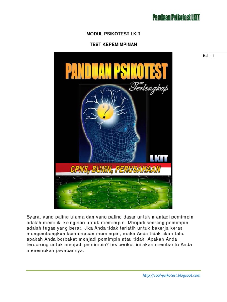 Modul Psikotest Test Kepemimpinan