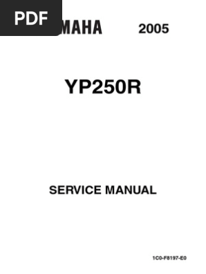 Yamaha X-MAX 250 Service Manual en | PDF | Screw | Ignition System