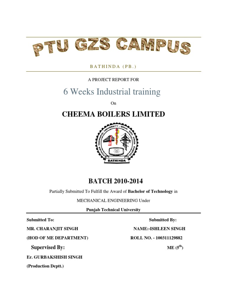 Industrial Training | PDF | Boiler | Steam Locomotive