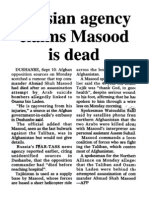 Ahmad Shah Masood Killed